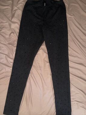 Skims Black Embellished Stretch Leggings